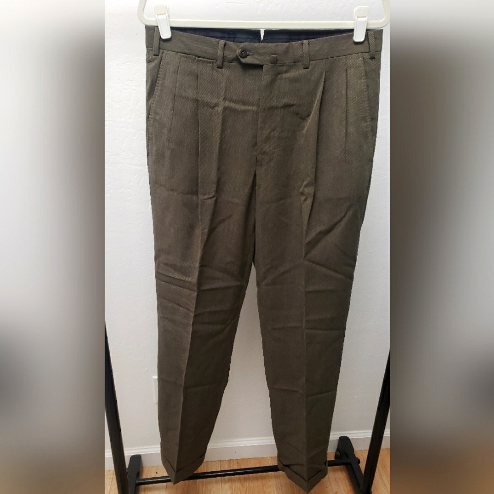 Ermenegildo Zegna Men's Classic Olive Pants size 33